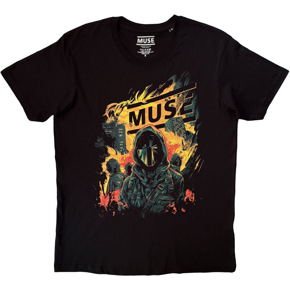 Muse - Burning Mens Tshirt - Black